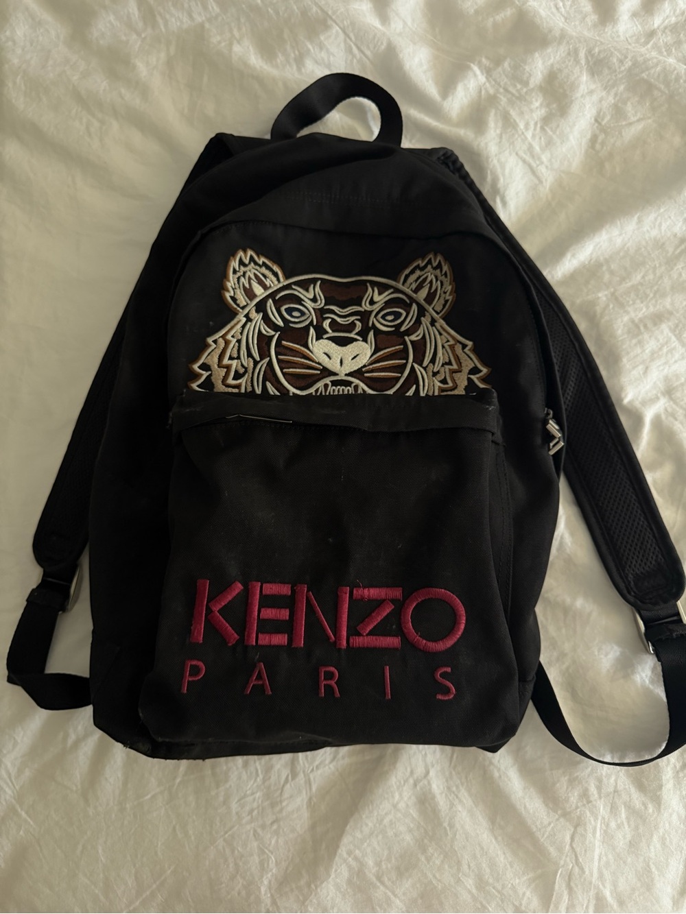 KENZO PARIS Black Backpack with Tiger Logo